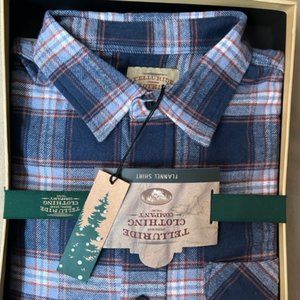 BRAND NEW IN BOX MEN'S SIZE MEDIUM TELURIDE CLOTHING COMPANY FLANNEL SHIRT